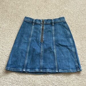 “J.Crew: A-Line Jean Skirt size 0”